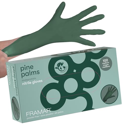 Framar Guanti Nitrile Verdi Medi - Guanti Monouso Medi, Guanti Gomma Monouso, Guanti Pulizia, Guanti Da Cucina, Guanti Da Meccanico, Guanti Da Cucina,