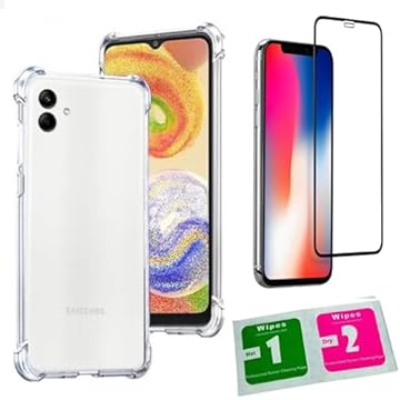 GL CASES Kit Capa Case Compatível Capinha Para Samsung Galaxy A06 Anti Impacto Reforçada Silicone Transparente Flexível + Pelicula De Vidro Temperado 3D 9H