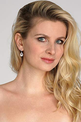 Mariell Pearl Drop Wedding Earrings with CZ Crystals, Jewelry for Brides, Bridesmaids, Birthday Gift3