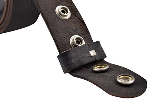 Vintage Full Grain Buffalo Solid Leather Belt - Black - TBS4010-0013