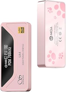 SHANLING UA4ヘッドホンアンプ、ポータブルDAC、アルミニウム合金シャーシ付き、HiFiロスレスサウンド、MQA対応、0.88インチOLEDスクリーン、3.5mm+4.4mmジャック、女性、女の子へのギフトに。