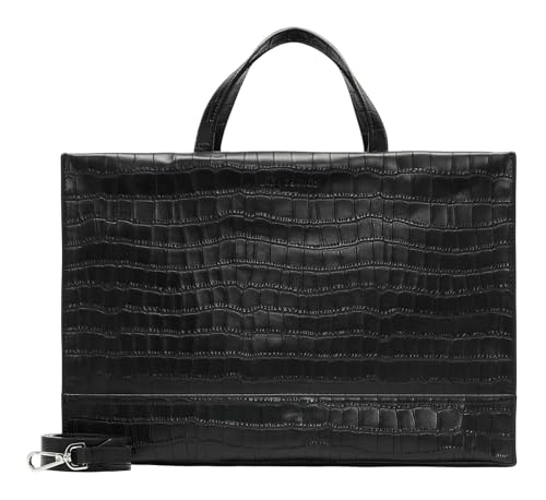 Sac à main LIEBESKIND BERLIN LOU 2 noir rigide effet croco pour femme