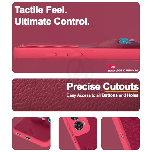 Image of AESTMO Back Case Cover for Moto Edge 50 Fusion / G85 5G Back Cover | 3D Cat Cover | Leather Finish | Full Body Protection | Camera Protection Back Cover for Moto Edge 50 Fusion / G85 5G (Pink)