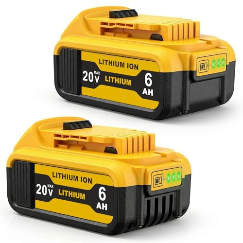 2-Packs 6000mAh Replace for Dewalt 20V Max Battery Compatible - image 1