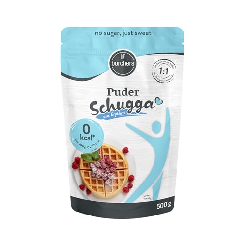 BORCHERS Erythrit Puder Schugga, Tafelsüße 500g, Alternative für Puderzucker, weniger süß, kalorienfrei & zuckerfrei, Zuckerersatz, Süßungsmittel, Zuckeralternative BORCHERS Erythrit Puder Schugga, Tafelsüße 500g, Alternative für Puderzucker, weniger süß, kalorienfrei & zuckerfrei, Zuckerersatz, Süßungsmittel, Zuckeralternative