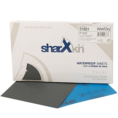 Wet Dry Abrasive Sandpaper Sheets 5.5” x 9” 50-Count Box with C-Wt Paper