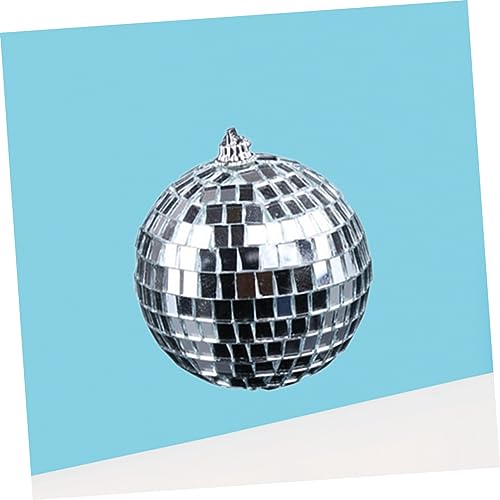 Bola espejada plateada de 20 cm, decoración colgante para fiestas, bodas, discotecas y festivales miniatura 5
