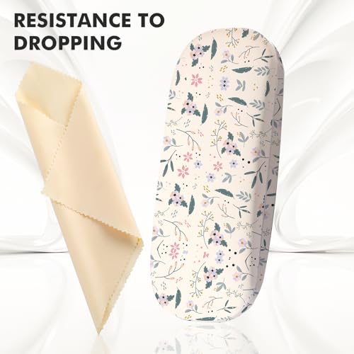 Image of Glasses Case Hard Shell,Portable Protective Eyeglasses Case, Eyeglass Holder Box with Cleaning Cloth, for men women