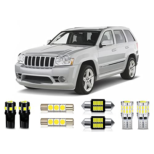 Kit de 12 Bombillas LED Blancas para Interior Jeep Grand Cherokee 2005-2010