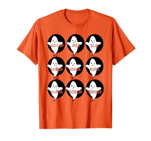 Fantôme mignon amusant Halloween Skibidi Halloween Cerveau pourriture T-Shirt