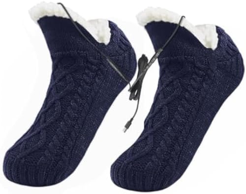 USB Heated Socks for Men & Women Indoor Foot Warmer Fast Heating 40°C Temp - image 1