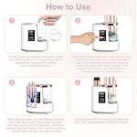 3 IN 1 Electric Makeup Brush Cleaner & Dryer Machine with Automatic Cleaning and Drying Functions, Portable USB Design with Smart Touch Controls for All Brush Sizes, Perfect Gift for Makeup Lovers - Image 5