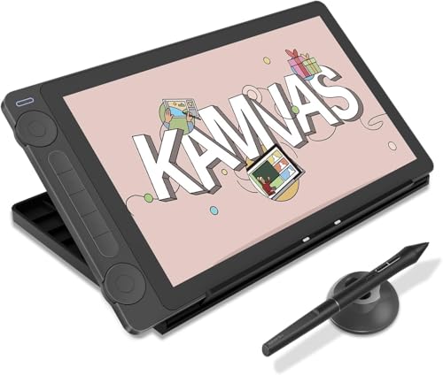 HUION Kamvas 13 (Gen 3) Drawing Tablet with Screen, 13.3 Inch Canvas Glass Graphic Drawing Monitor,...