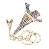 Fonctionnalité polyvalente : peut servir de porte-clés ou de breloque décorative, offrant de multiples usages pour différents objets. porte-clés pendentif tour eiffel, breloque pour sac à dos