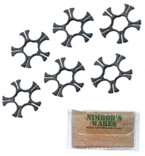 Nimrod's Wares Ruger SP101 9mm Moon Clips 6-Pack Stainless Steel 90516 Bundle with Microfiber Cloth