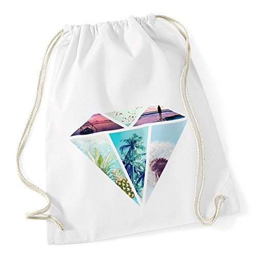 Turnbeutel Diamant Galaxy Ananas Pool Foto Druck Hipster Beutel Tasche Gym Bag Summer