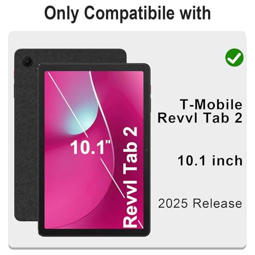 WESOROL Case for T-Mobile Revvl Tab 2 10.1 inch 2025 Release, Heavy Duty Shockproof Full Body Protective Cover with 360 Rotating Stand and Shoulder Strap,Black Blue by WESOROL - Image 2
