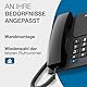 ALCATEL T26 - Schnurgebundenes Festnetztelefon - Visuelle Anrufanzeige - Wahlwiederholungstaste - Stummtaste - 3-stufige Lautstärkeregelung - Wandmontage möglich - Schwarz