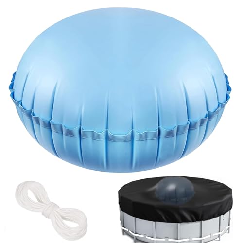 AMSNINK Poolkissen Winter Luftkissen Pool für Winterabdeckung Rundes Poolkissen 120 cm Frostschutz für Oberirdische Pools Aufblasbares Winterkissen für Pools und Whirlpools
