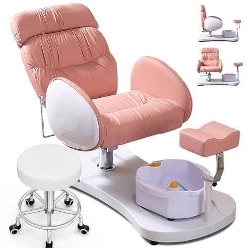 OKAKOPA Pedicure Chair No Plumbing for Nail Tech, 360 Swivel