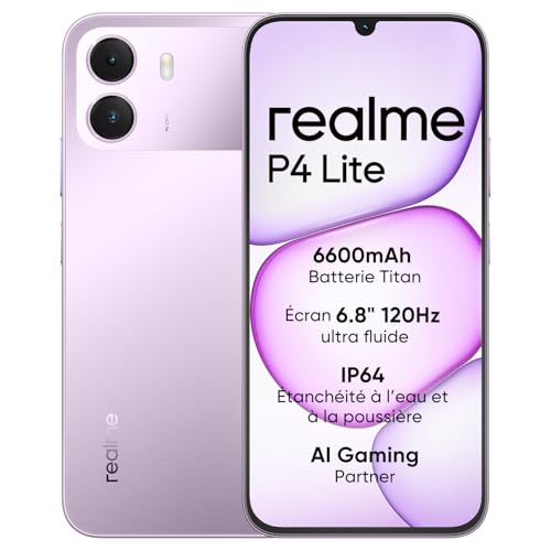 Smartphone realme P4 Lite 4G pour voyager l'esprit tranquille sans chargeur