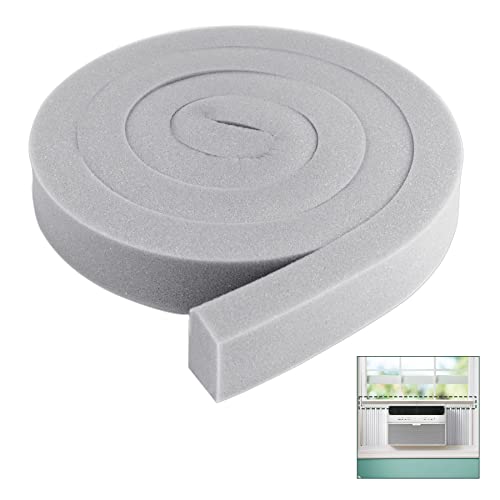 Flehomo Window AC Foam Weather Stripping, Non-Adhesive Seal Strip for Window Air Conditioner, 2 inch x 1 inch x 6.5 feet Sealer Gap Foam Tape by Flehomo - Used condition - US$11.07