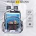 Vorspack Clear Backpack Heavy Duty PVC Transparent Backpack with Reinforced Strap for College Workplace - Black