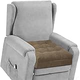 TANYOO Recliner Cushion for Elderly - Patented Dual Seat Cushion for Sagging Recliner Replacement Booster Cushion for Easy Get Up from Chair, Sofa & Couch, Relieves Long-Sitting Pain 20x20x5 Brown