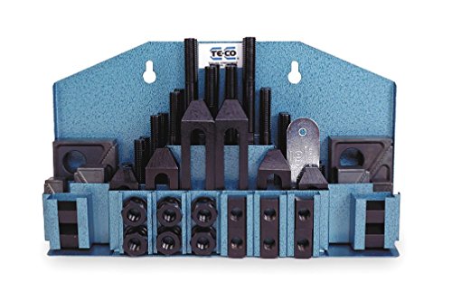 Image of TE-CO 20401 Machinist Clamp Kit, 9 /16 inch Table T-Slot x 1 /2-13 inch Stud, 52 Pieces