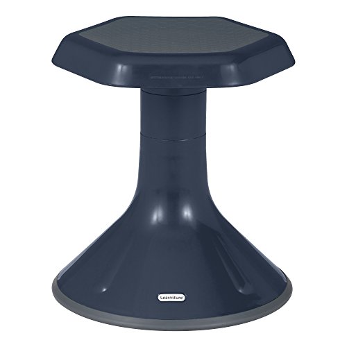 Image of Learniture Backless Active Learning Stool for Office Desks and Classrooms, Active Learning Wobble Chair with Rocking Motion, 15 inchH, Navy