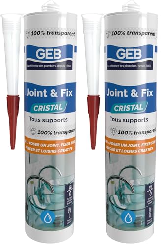 JOINT & FIX cristal GEB mastic étanche pour réparer et coller sans trou