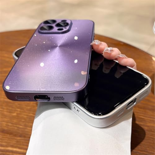 Coque iPhone 13 Pro violette avec protection caméra et reflets pailletés - 2