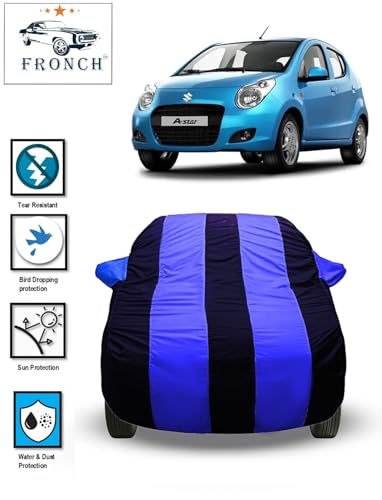 Image of Waterproof Car Cover for Maruti Suzuki A Star | All Weather Protection, UV & Dust Resistant, Scratchproof with Buckle Belt & Elastic Grip