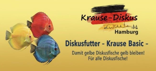 Frostfutter Sparpaket - 10 x Krause Diskusfutter Basic 500g Flachtafel | Frost Futter damit gelbe Diskusfische gelb bleiben | Proteinreiches Rinderherz | erhält die gelbe Färbung von Diskus Fischen