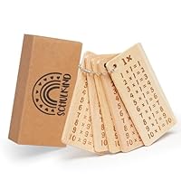 1x1 Lernkarten aus Holz - 1 Satz Mathe-Lernkarten für Kinder - Lernhilfe für Schüler aus Bucheholz für Jungen und Mädchen (1x1 Lernkarten aus Holz, 10x5cm)