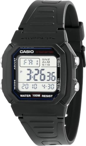Casio W800H Series | Unisex Digital Watch | Black | 100 Meter Water Resistance | LED Backlight...