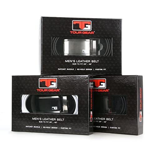 Ratchet Belt for Men |Genuine Leather, Perfect Fit for Waist Sizes 26 to 48 inches3