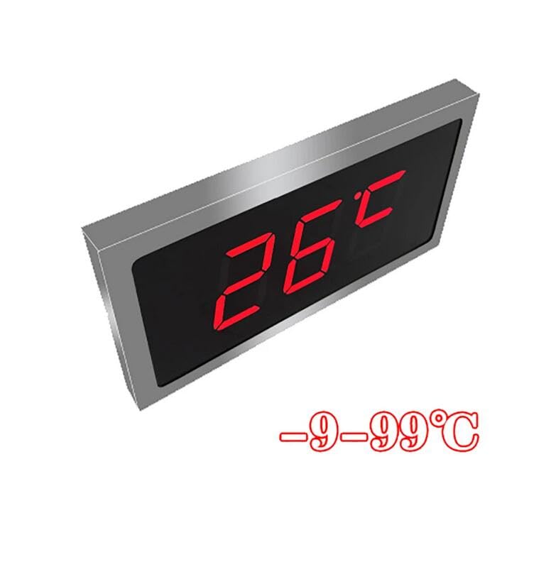 High Precision Large Screen Digital Thermometer 304 Stainless Steel Display for Freezer, Aquarium, Swimming Pool -9℃ to 99℃