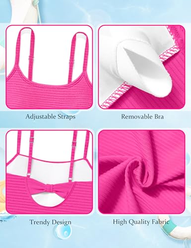 Image of Girls Swimsuit Criss Cross One Piece Swimsuits Wrap Tie Back Sheer Mesh Bathing Suit with Gold Metal Swimwear 9-16Y