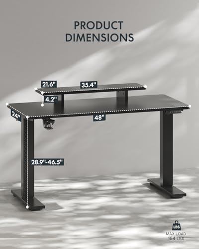 Image of FLEXISPOT EN2 55 inchx28 inch Standing Desk Bundle with Storage Cabinet