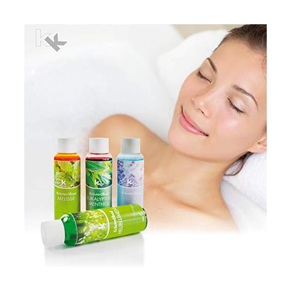 Ölbad-Set "Naturgarten" | Geschenk-Set Kräuterölbad | 4 x 100 ml/Flasche | Wohltuende Kräuterölbäder | Badeöl | – Bild 8