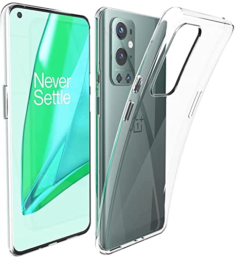 CAPTOR Coque Téléphone Transparente Anti Jaunissement pour Oneplus 9 Pro, Coque en Silicone Souple, Protection Haute Qualité avec Bord Relevé pour Écran et Appareil Photo