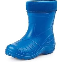 Ladeheid Children's Girl's Boy's EVA Extra Light Wellington Boots Rainy Wellies Rain Boots KL050 (Blue, 12 UK Child)