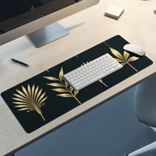Tapis de souris de jeu grand format design doré pour la maison - 5