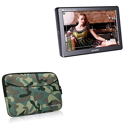 BoxWave Case Compatible with Lilliput A8s - Camouflage Suit with Pocket, Neoprene Camo Suit Zipper Pocket for Storage