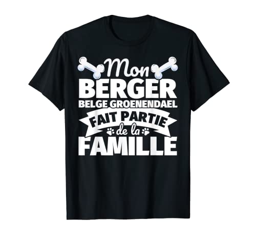 Berger belge Groenendael Drôle Partie de la Famille T-Shirt