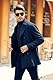 Runcati Herren Klassischer Zweireiher Mantel Slim Fit Winterjacken Casual Lange Jacke Warme Business Trenchcoat Dunkelblau Groß