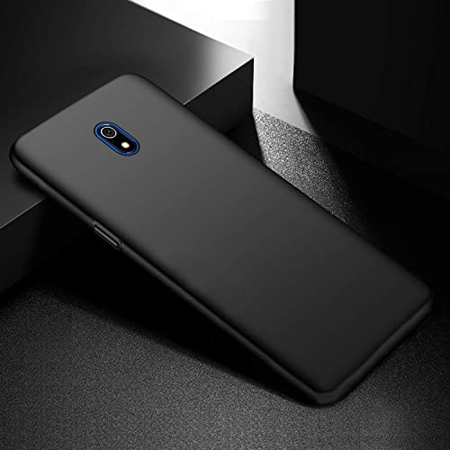 Image of Mobile Back Cover Case for Xiaomi Redmi 8A (Silicone Case|CameraProtection|Black SC1510)