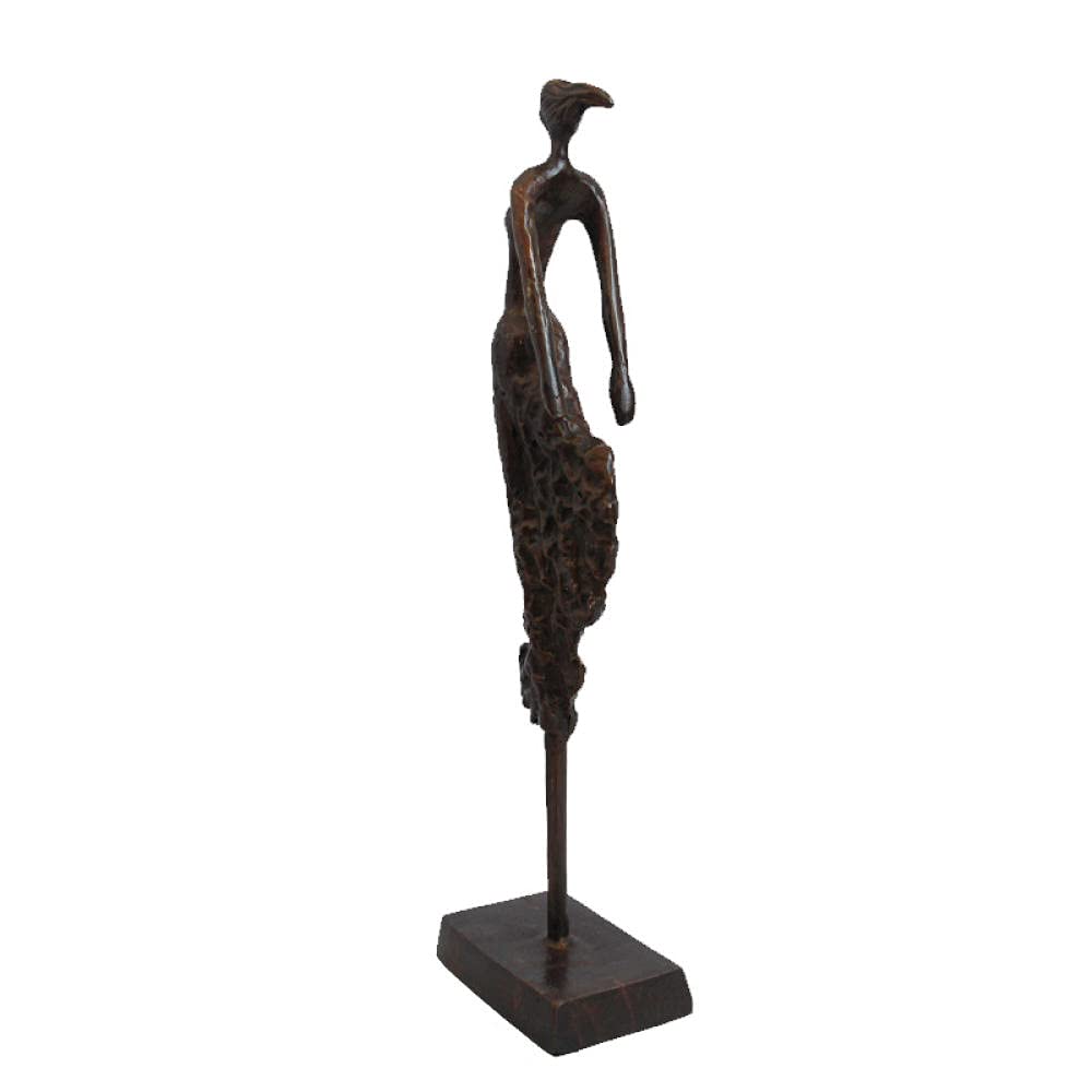 UDRJU Escultura Ornamentos Decoración De Escritorio De La Sala De Estar Femenina De La Falda del Poste Alto del Arrabio del Metal
