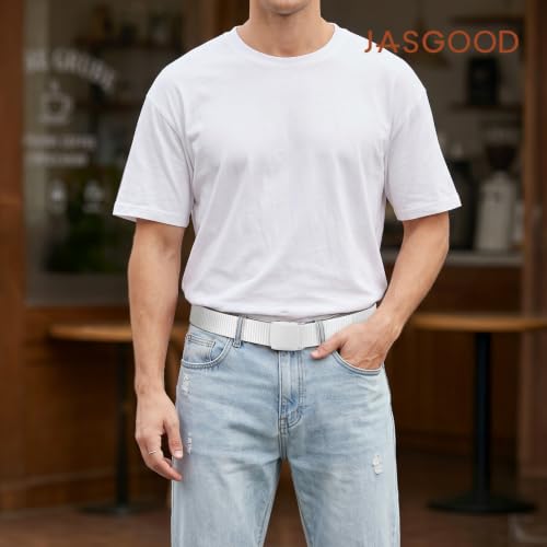 Image of JASGOOD Nylon Canvas Breathable Military Tactical Men Waist Belt With Plastic Buckle